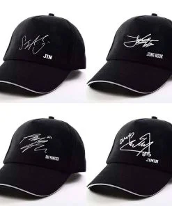 BTS Members Signature Caps (3 colours) Caps cb5feb1b7314637725a2e7: J-Hope|J-HOPE-15|J-HOPE-8|JIMIN-16|JIMIN-9|Jin|JIN-10|JIN-17|JUNGKOOK-11|JUNGKOOK-18|Random|RM|RM-12|RM-19|Suga|SUGA-13|SUGA-20