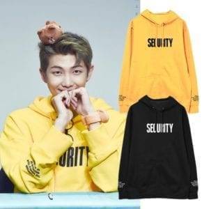 BTS RAPMONSTER Security Unisex Hoodie Bangtan Fashion Hoddies & Jackets cb5feb1b7314637725a2e7: B|W|Grey|Pink|Red|Yellow 