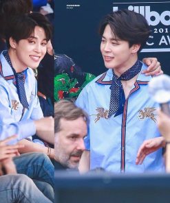 BTS Jimin ”Billboard” Shirt Bangtan Fashion T-Shirts cb5feb1b7314637725a2e7: Blue