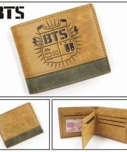 BTS BT21 Brown Wallet Accessories Handbags & Wallets cb5feb1b7314637725a2e7: A|B