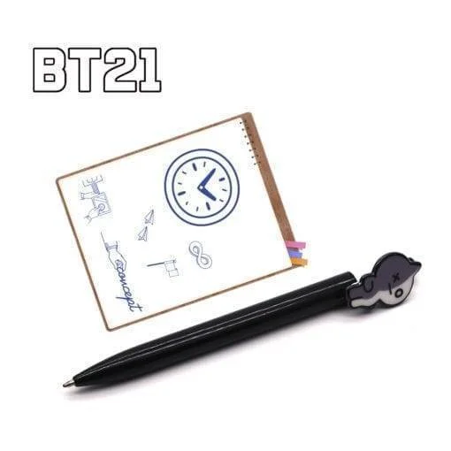 BT21 Notebook+Pencil Case+Ballpoint Pen+Keychain Pendant School Gift Set BT21 Notebook Stationery Brand Name: ohcomics