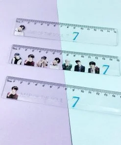 BTS MAP OF THE SOUL 7 Transparent Ruler- 8pieces Accessories Pen Stationery