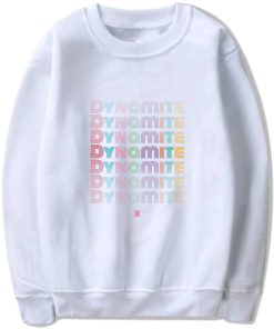 BTS Dynamite Disco Sweatshirts BTS Dynamite Merch Sweatshirts Color: A-Black|B-Black|A-White|B-White