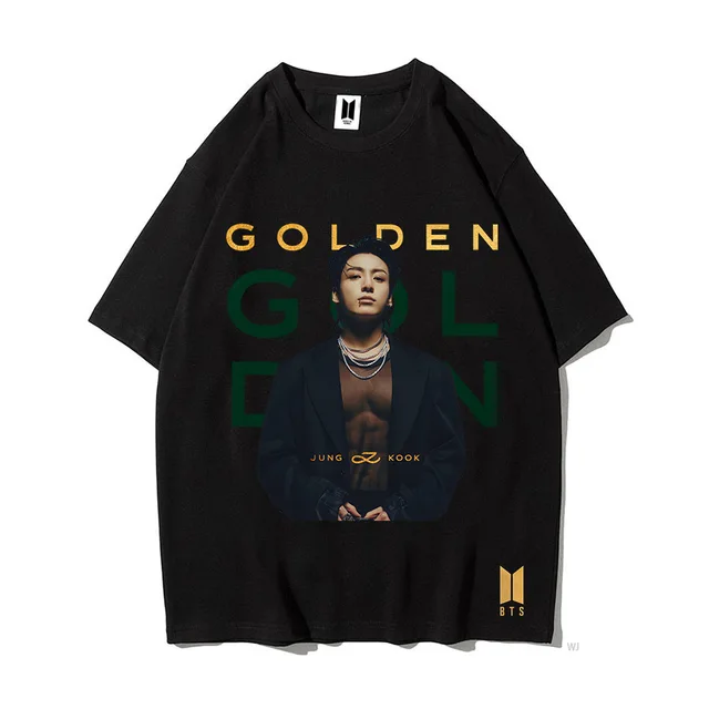BTS JUNGKOOK ジョングクGOLDEN T-SHIRT Lサイズ JUNG-KOOK-GOLDEN-T-Shirt-Y2k-
