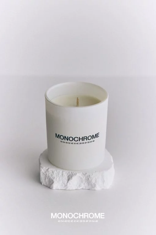 monochrome bts candle merch