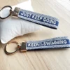 Embroidered Wrist Keyring “Keep Swimming” “Into The Sun” Keychain