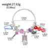 BTS 7 Charm Bracelet with Purple Crystal Pendants – ARMY Jewelry Gift