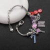 BTS ARMY 7 Purple Crystal Charm Bracelet – Music & Butterfly Jewelry